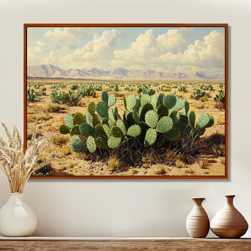 Koua - Floral Large Wall Art, H 34 po x l 44 po, Cadre flottant, Brun