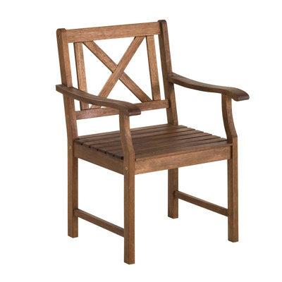 Fauteuil de patio en eucalyptus Metter