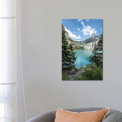 Oeschinen Lake In The Swiss Alps by Jan Becke - Wrapped Canvas Gallery-Wrapped Canvas Giclée
