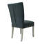 Chaise d'appoint rembourrée noire Massucci