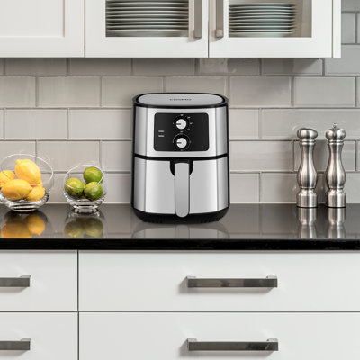 Cosmo 5.8 Qt. Electric Hot Air Fryer with Temperature Control, Non-Stick Frying Tray, 1400W