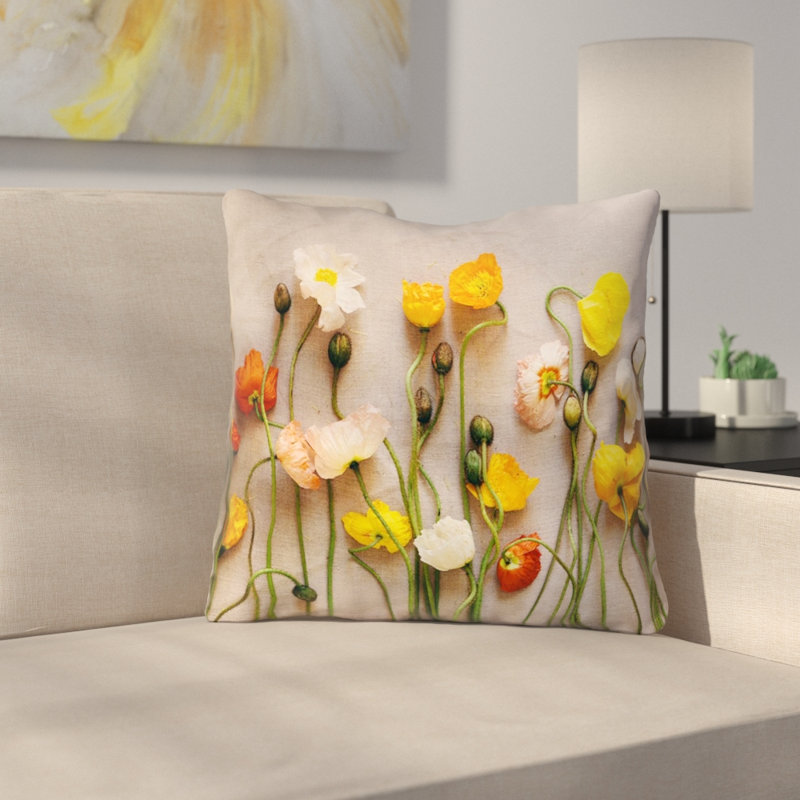 Housse et insert de coussin carré Erol, 14 po x 14 po