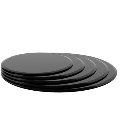 Black, 36 Inch Round, 1/2 Thick, Tempered Glass Table Top, Beveled Polished Edge, Smooth Surface, Daily Cleaning, Family Tables, Business Tables Impact , Corrosion Office Patio