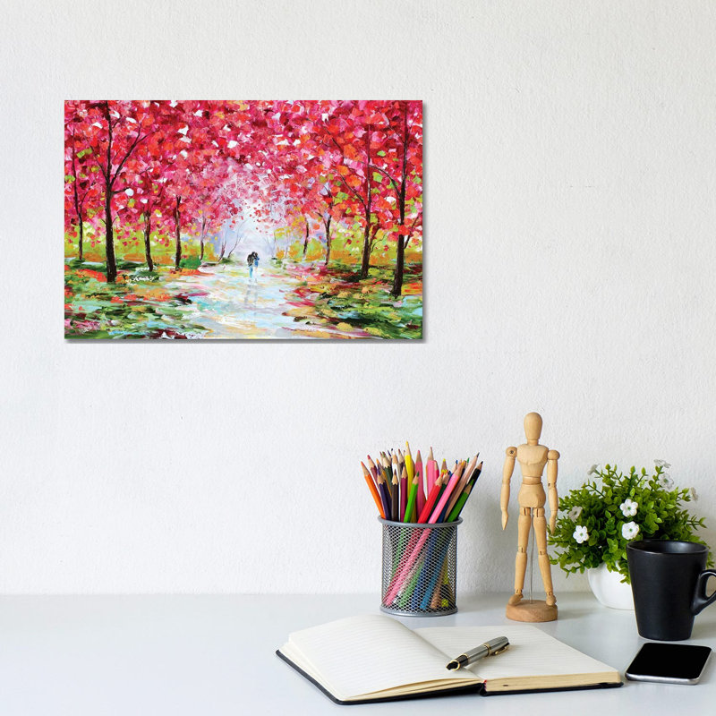 Uptown Art Spring Romance by Karen Tarlton - Wrapped Canvas Painting, 20.32 cm H x 30.48 cm W