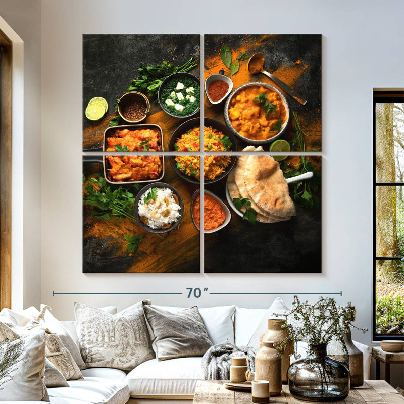 Cuisine indienne, H 57 po x l 57 po
