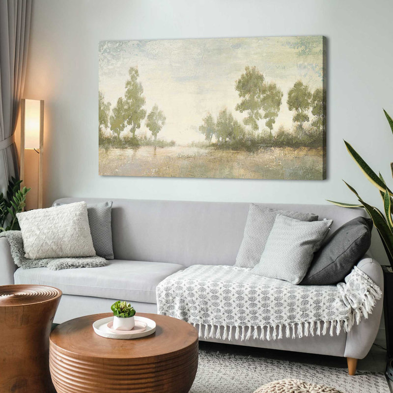 Panneau «Distant Valley» par Michael Marcon - Peinture, H 18 po x l 30 po x P 1 po, Toile tendue
