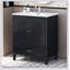 Meuble-lavabo de style rétro de 30 pouces avec lavabo, rangement multifonctionnel, porte à fermeture en douceur et fabrication durable-346559070