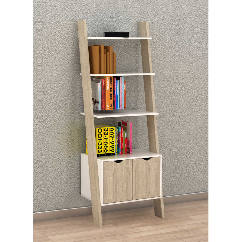 Agiiar 179cm H x 65cm W Ladder Bookcase
