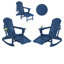 Chaise Adirondack pliante et berçante en plastique avec repose-pieds-551901093