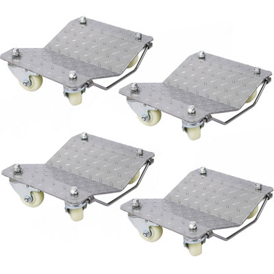 Car Dolly, Heavy Duty Wheel Dolly,4 Tire Wheel Dolly Car Stakes 6000Lbs Capacity