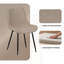 Ensemble de chaises de salle à manger modernes à assise souple avec dossiers rembourrés et pieds en métal, idéal pour la cuisine, le salon et la chambre à coucher