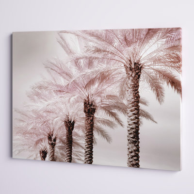 Stately Palms - Reproduction d'art graphique sur toile encadrée