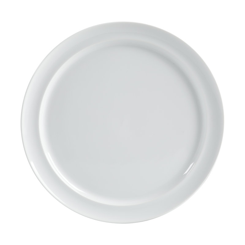 Martha Whiteware 12 Pieces Dinnerware Set, Service For 4, White Rim - Round, Fine Ceramic