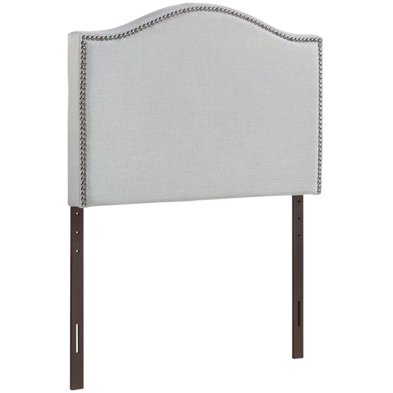 Tête de lit tapissier Curl, gris, Double, gris