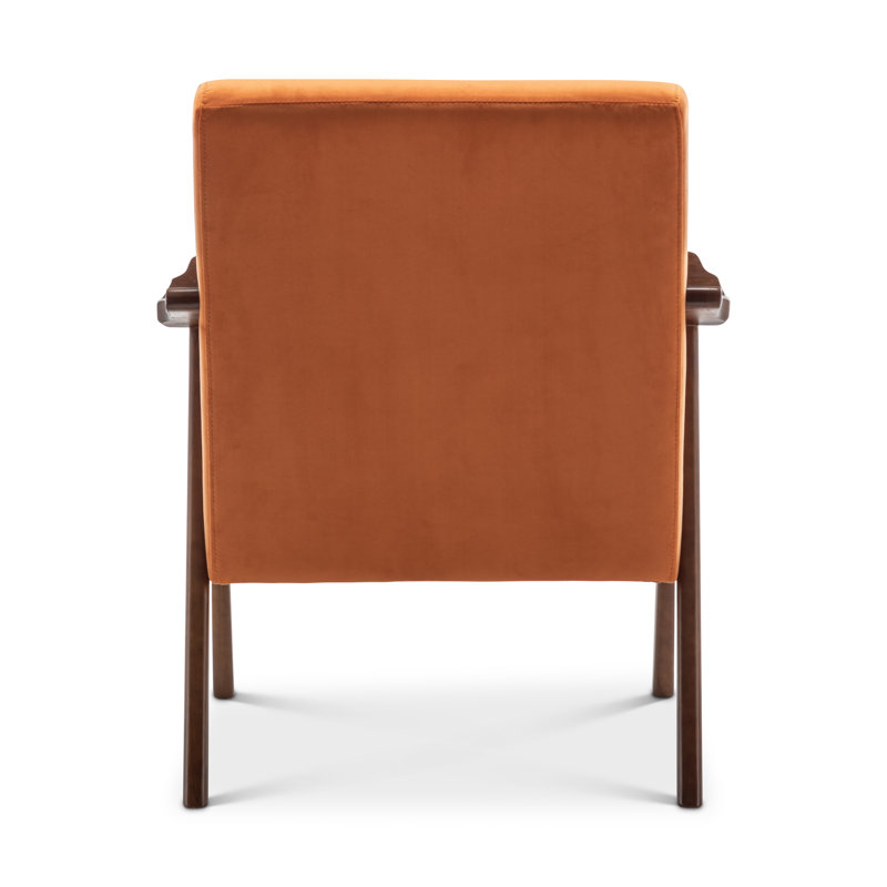Gabar 75Cm Wide Armchair, Orange Velvet