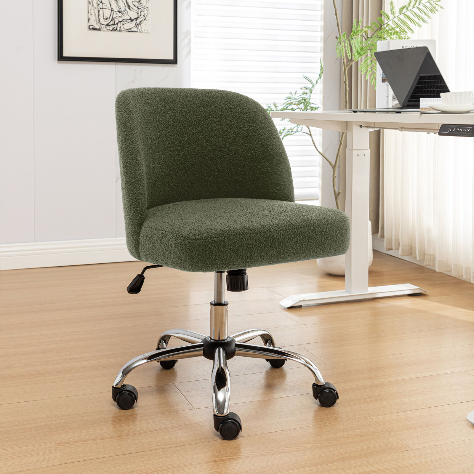 Brodyn Sherpa Office Chair, Green