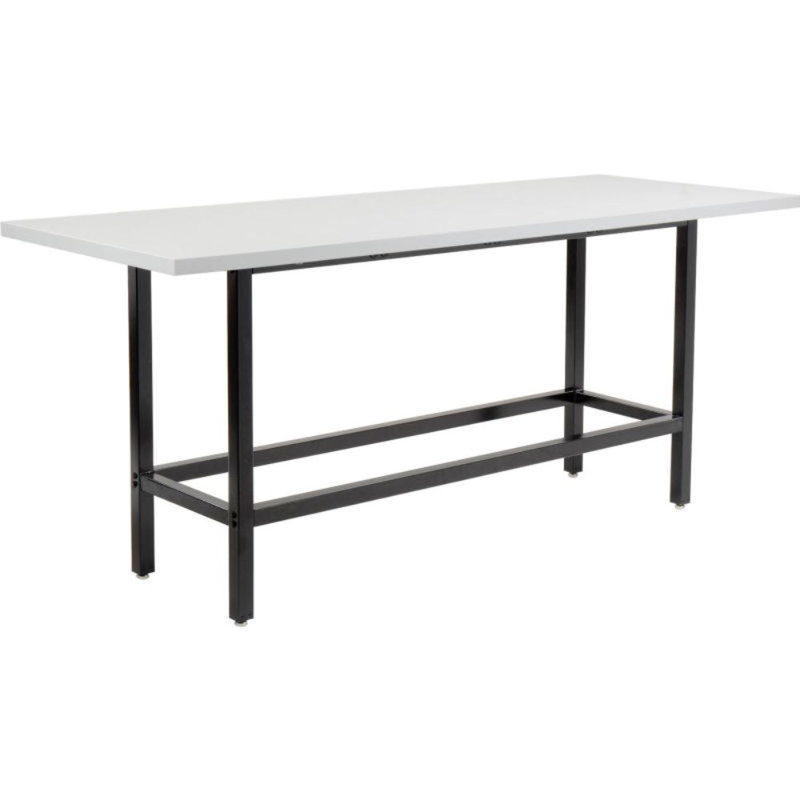 Metal Base Writing Desk with Power Outlet, 42" H  x 96" W x 36" D