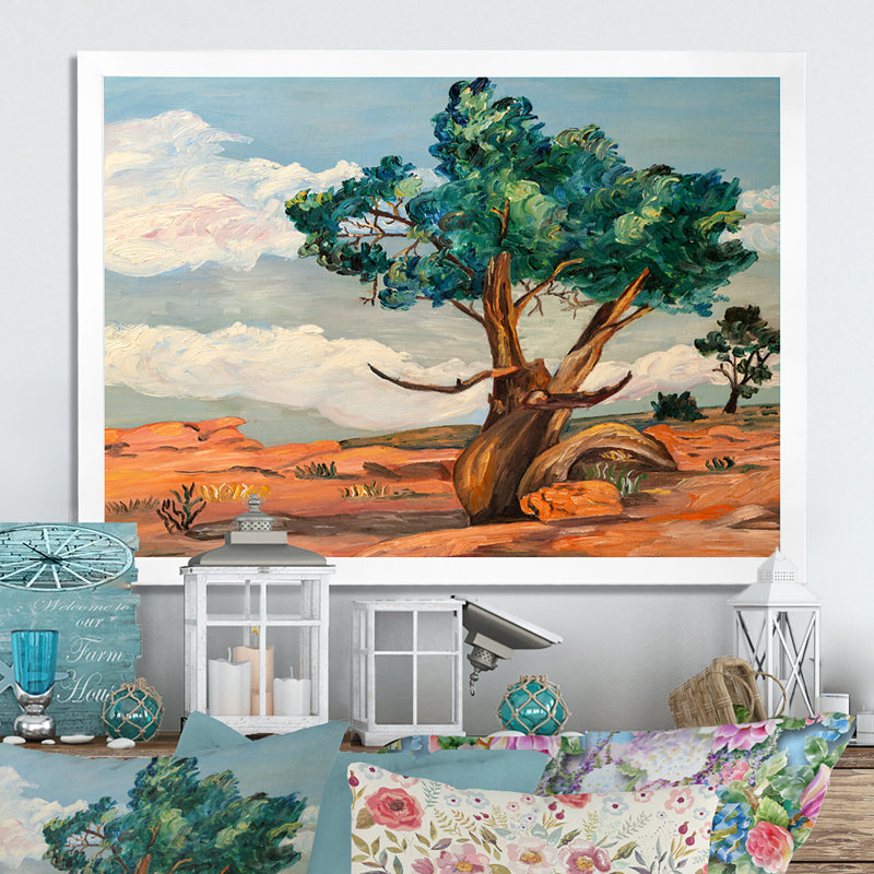 «Desert Tree Near Grand Canyon», reproduction d'art sur toile traditionnelle, H 12 po x l 20 po x P 1,5 po