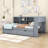 Wood DayBed with USB Charging Ports, Drawers and Storage Shelves-1650620959-1650620958