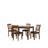 Purdue 4 - Person Solid Wood Top Four Leg Dining Set