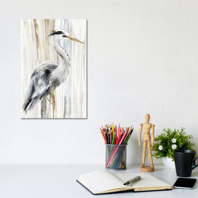 River Heron I - Giclée sur toile tendue avec châssis