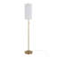Lampe sur pied contemporaine en métal avec abat-jour en lin 62 po Bounty de Grandview Gallery-501763637