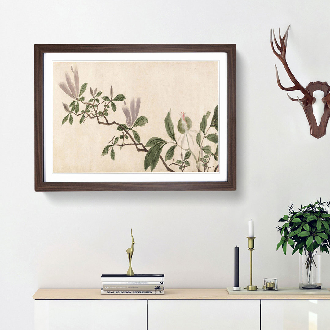 Flowers of the Four Seasons Vol.2 by Shen Zhou - Framed Print
