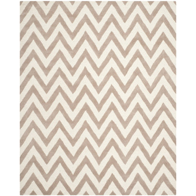 Sanyla Hand Tufted Wool Chevron Rug