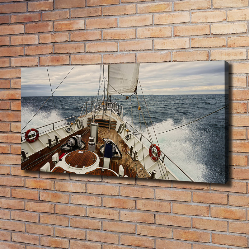 Sailboat in the sea 1 Piece Wrapped Canvas Wall Art
