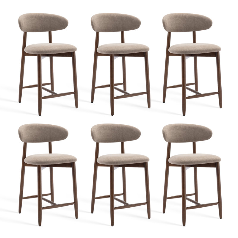 Tabouret de comptoir rembourré avec structure en métal massif, Chameau