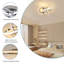 Modern 25cm Chrome Clover LED Flush Mount Ceiling Light