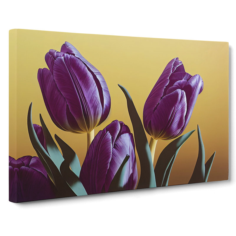 Precious Tulip Flowers - Wrapped Canvas, 40cm H x 60cm W x 3cm D