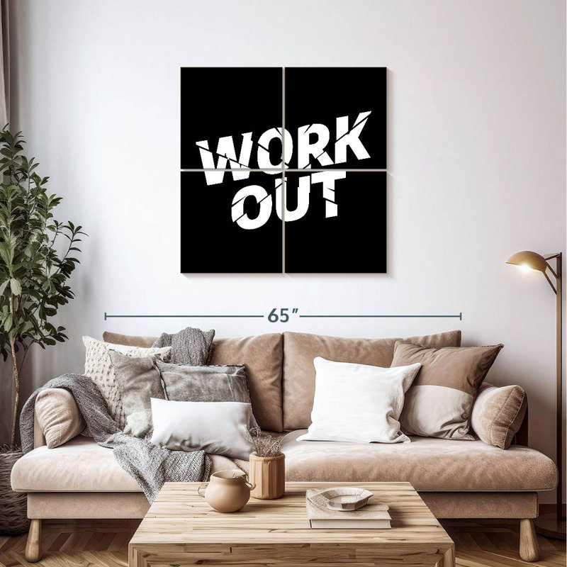 Kema Workout Typography, 38" H x 38" W