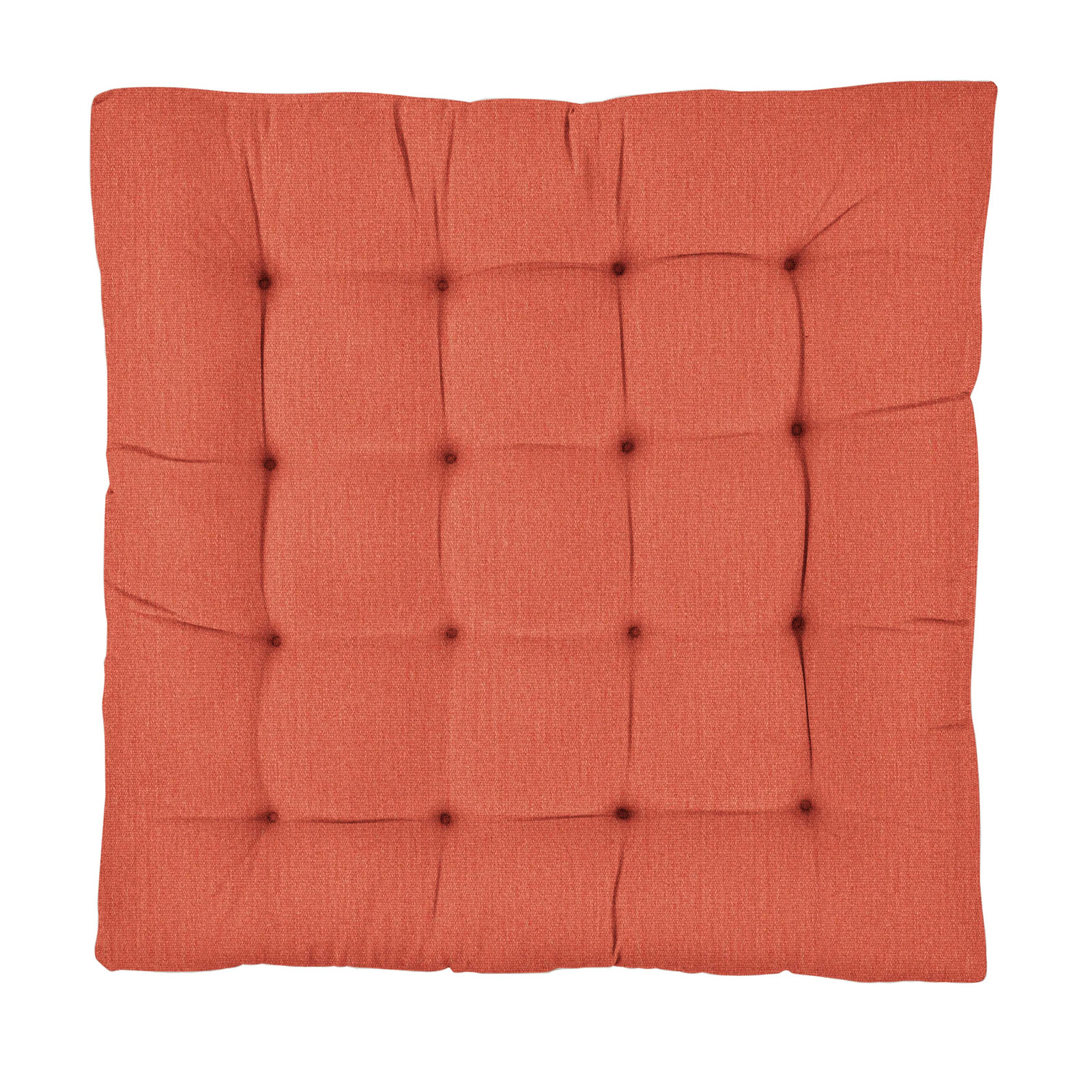 Antoni 40" x 40" Sunbrella® Throw Pillow, Canvas Persimmon