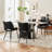 Mackensie Upholstered Dining Chairs Faux Leather Kitchen Chairs with Metal Legs-1464084896