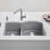 Diamond SILGRANIT 32" 40/60 Reverse Double Bowl Undermount Kitchen Sink with Low Divide