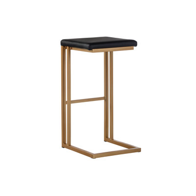 Urban Unity Upholstered Stool with Metal Frame