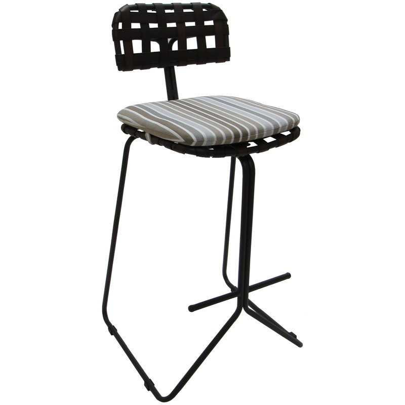 Tabouret de bar 30 po Iretta, Rayures beiges, Gris