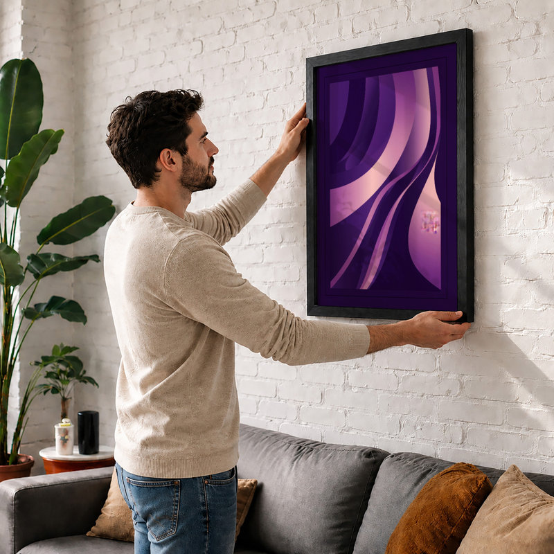 Nocturnal Flow Abstract - Print, A3 - 42.0 x 29.7 cm, White