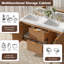 Meuble-lavabo double 47,24 pouces avec comptoir en bois massif, armoire en panneau de fibres à densité moyenne, portes à fermeture en douceur, tiroirs divisés, meuble-lavabo mural moderne-128966120
