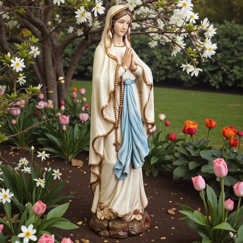 Statue de la Vierge Marie pour l'autel de la maison, sculpture religieuse faite à la main, décor de maison Catholique
