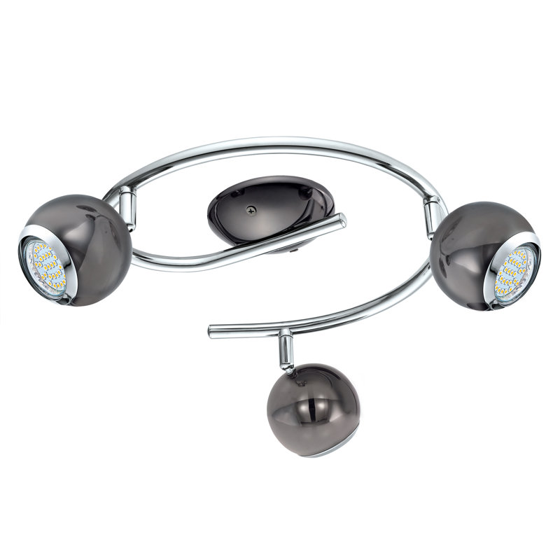 Lambright 34.5cm 3 -Light Track Kit, Nickel-Nero / Chrome
