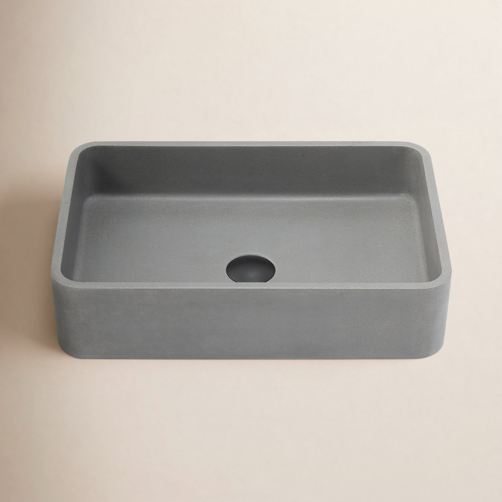 Rectangular Concrete Vessel Bathroom Sink
