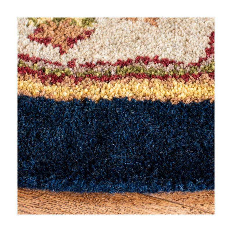 Tapis oriental en laine touffeté à la main Balthrop, Ovale 4 pi 6 po x 6 pi 6 po