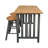 23.5 " W Kitchen Island Set with Solid Wood Top