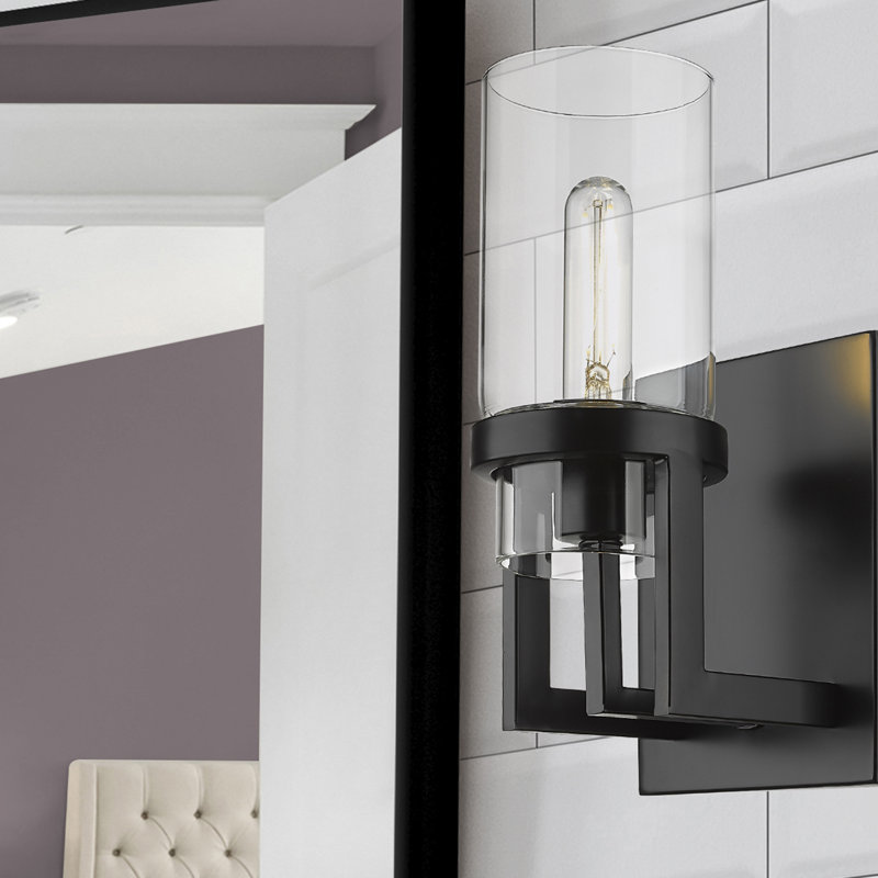 Lyun Armed Sconce, Matte White, Matte Black