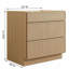Armoire moderne en chêne blanc avec 3 tiroirs, fabrication de boîtes en contreplaqué, conception de shaker étroit, glissières à fermeture en douceur sous le comptoir, tailles multiples pour des aménagements personnalisés (12 po à 36 po)-126112192