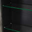 Armoire de rangement murale noire en verre arquée à 3 portes - Rehausse l'attrait de votre maison, polyvalente pour différents espaces, fabrication, installation facile vérifiée Ajoutez une touche de classe à divers-563361981