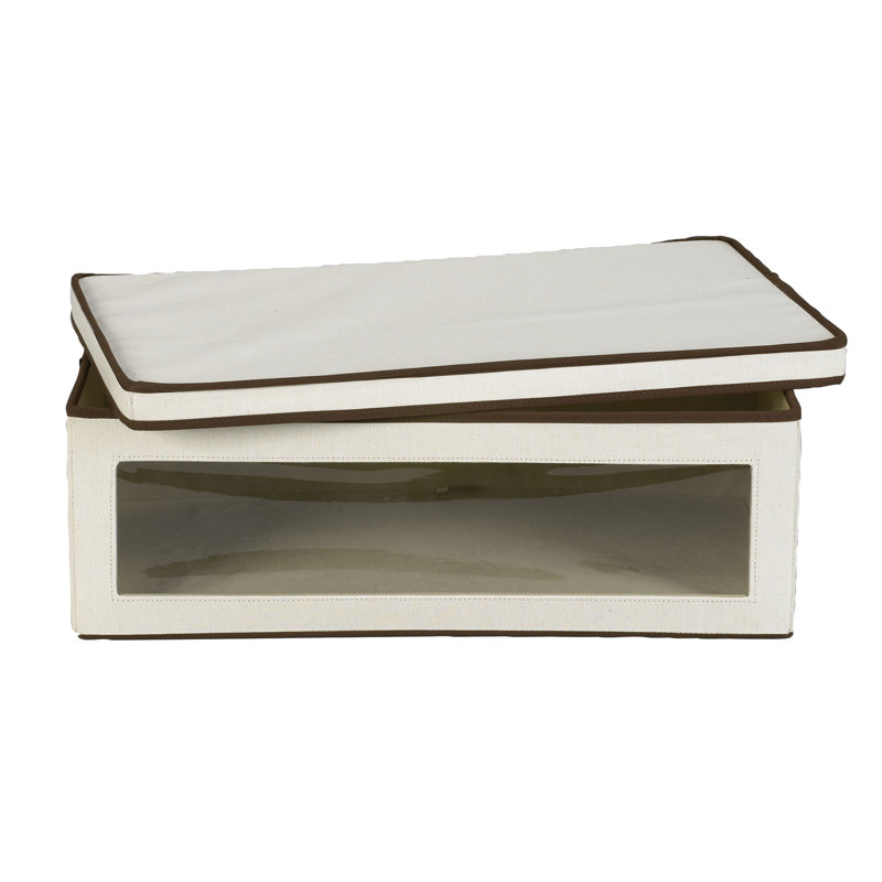Household Essentials Fabric Decorative Bin, 8" H x 24.5" W x 13.25" D