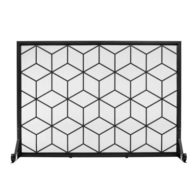 1 Panel Iron Fireplace Screen